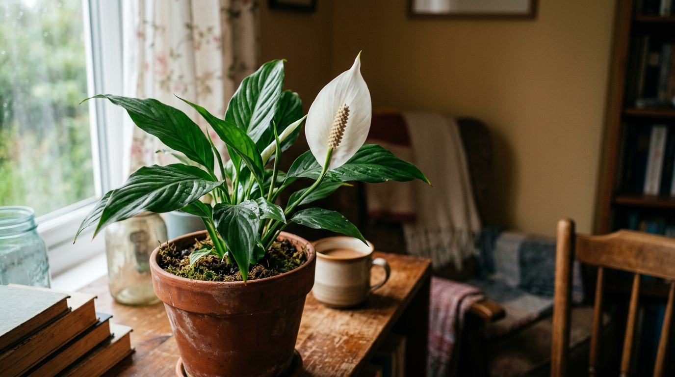 peace lily indoors