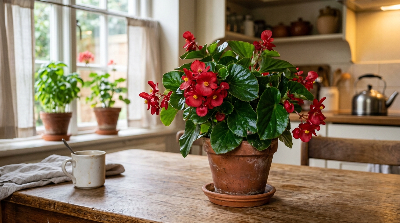 Begonia plant indoors